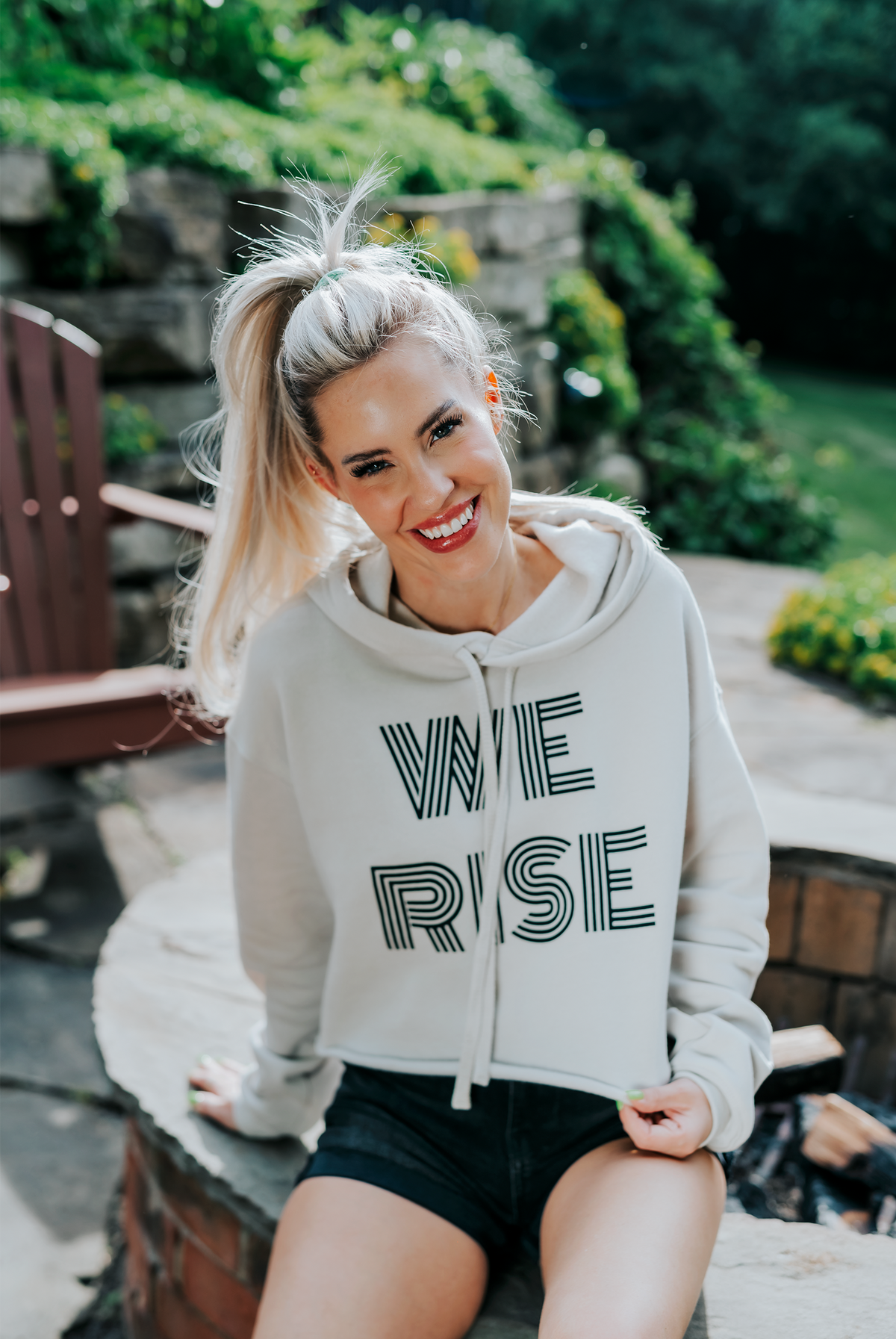 We Rise Cropped Hoodie